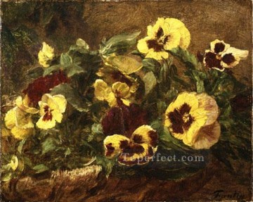  1903 Painting - Pansies 1903 Henri Fantin Latour